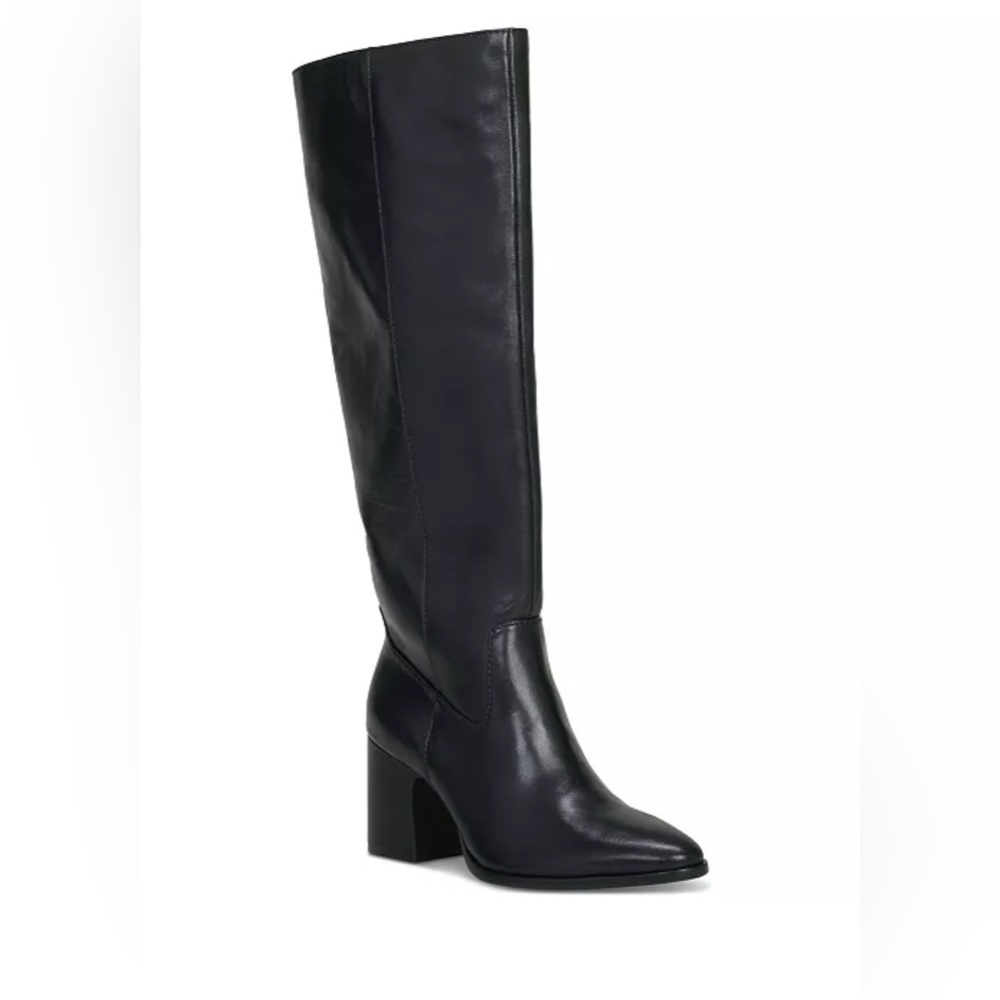 Vince Camuto Evronna Block Heel Boots. New in box, never worn. Black leather.